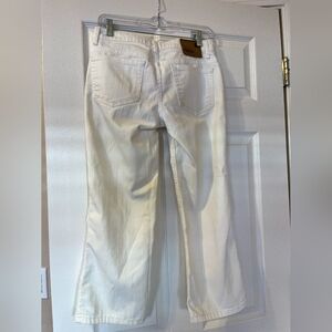 Vintage White Denim Crop Jeans! Size 5